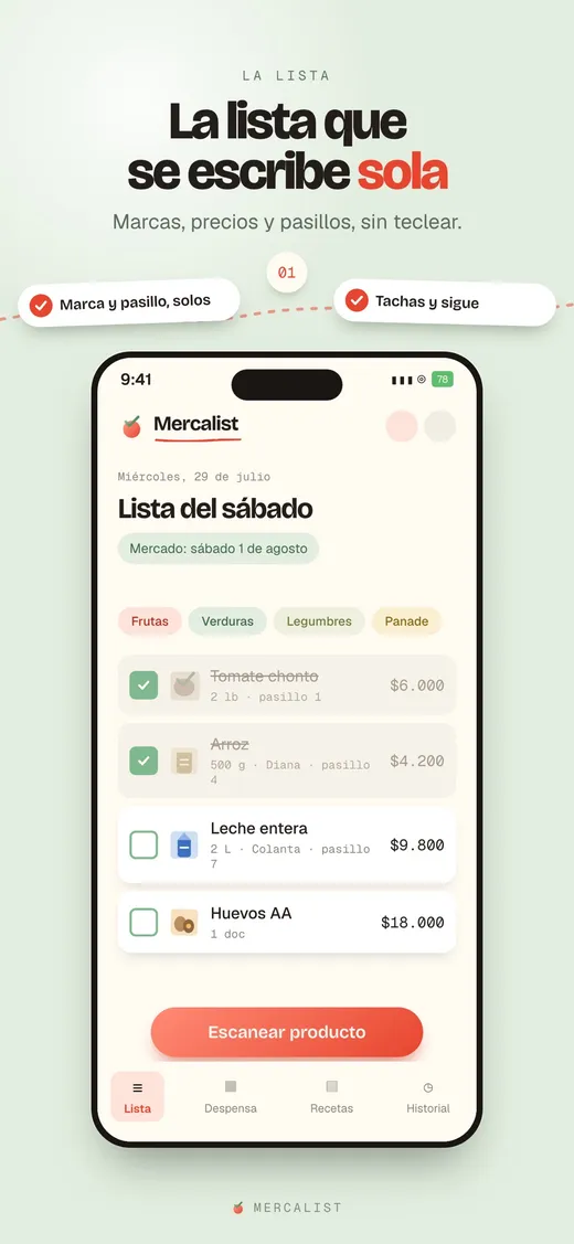 Mercalist: the list that writes itself