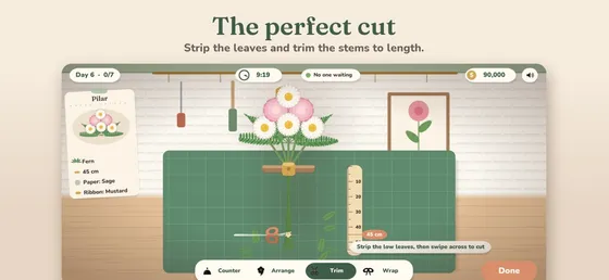 Trimming stems to the exact length