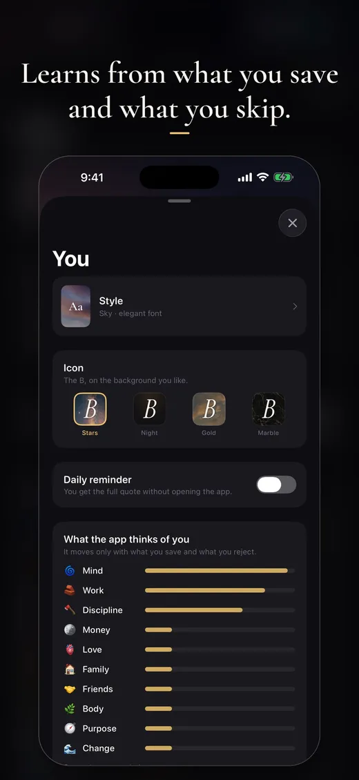 Better learns from what you save and skip