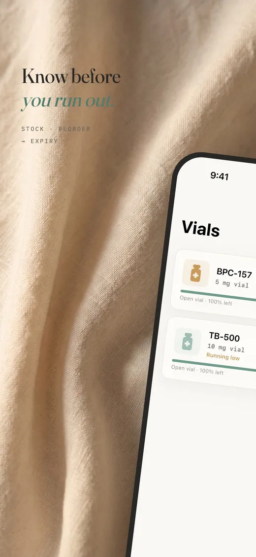 Peptiq vial inventory